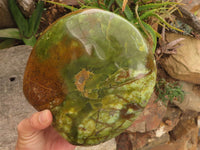 Polished Extra Large Green Opal Standing Free Form  x 1 From Madagascar - TopRock