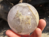 Polished Clear Quartz Crystal Balls x 4 From Zambia