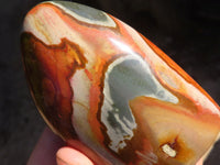 Polished Polychrome / Picasso Jasper Standing Free Forms  x 6 From Madagascar - Toprock Gemstones and Minerals 