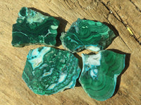 Polished Stunning Malacholla Slices  x 12 From Congo - Toprock Gemstones and Minerals 