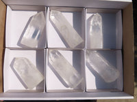 Polished Clear Quartz Crystal Points  x 6 From Madagascar