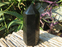 Polished Black Basalt Crystal Points x 6 From Madagascar - TopRock