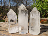 Polished Clear Quartz Crystal Points  x 6 From Madagascar