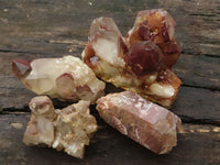 Natural Red Hematite Phantom Quartz Clusters  x 4 From Karoi, Zimbabwe - TopRock