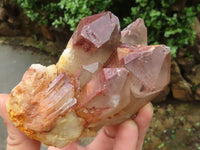 Natural Red Hematite Phantom Quartz Clusters  x 4 From Karoi, Zimbabwe - TopRock