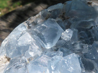 Polished Blue Celestite Eggs With Crystalline Centres  x 2 From Sakoany, Madagascar - TopRock