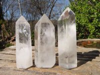 Polished Clear Quartz Crystal Points  x 6 From Madagascar