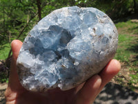 Polished Blue Celestite Eggs With Crystalline Centres  x 2 From Sakoany, Madagascar - TopRock