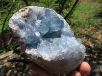 Polished Blue Celestite Eggs With Crystalline Centres  x 2 From Sakoany, Madagascar - TopRock