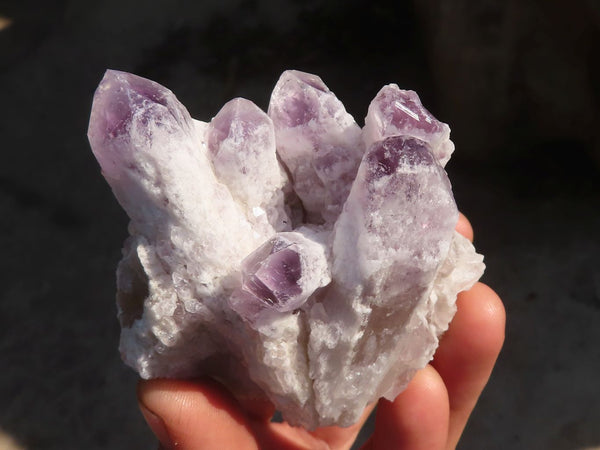 Natural Sugar Amethyst Clusters  x 4 From Solwezi, Zambia