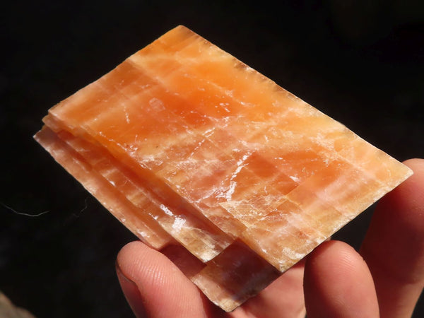 Natural New Sunset Orange Calcite Specimens  x 24 From Spitzkoppe, Namibia - Toprock Gemstones and Minerals 