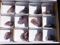 Natural Smokey Amethyst Crystals  x 12 From Chiredzi, Zimbabwe