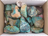 Natural Rough Blue Shattuckite Specimens  x 13 From Kaokoveld, Namibia - TopRock