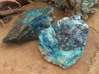 Natural Rough Blue Shattuckite Specimens  x 13 From Kaokoveld, Namibia - TopRock