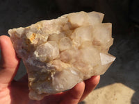 Natural Cascading Smokey Quartz Clusters x 2 From Luena, Congo