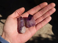 Natural Smokey Amethyst Crystals  x 12 From Chiredzi, Zimbabwe