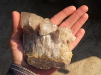 Natural Cascading Smokey Quartz Clusters x 2 From Luena, Congo