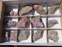 Natural Rough Stichtite & Serpentine Specimens x 13 From Barberton, South Africa