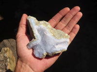 Natural Blue Lace Agate Geode Specimens  x 6 From Nsanje, Malawi - Toprock Gemstones and Minerals 