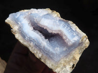 Natural Blue Lace Agate Geode Specimens  x 6 From Nsanje, Malawi - Toprock Gemstones and Minerals 