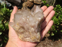 Natural Cascading White Phantom Smokey Quartz Clusters  x 3 From Luena, Congo - Toprock Gemstones and Minerals 