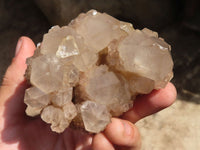 Natural Cascading White Phantom Smokey Quartz Clusters  x 3 From Luena, Congo - Toprock Gemstones and Minerals 