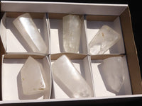 Polished Clear Quartz Points  x 6 From Madagascar - Toprock Gemstones and Minerals 