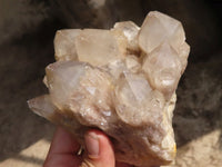 Natural Cascading White Phantom Smokey Quartz Clusters  x 3 From Luena, Congo - Toprock Gemstones and Minerals 