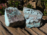 Natural Drusy Chrysocolla & Malachite Dolomite Specimens x 6 From Likasi, Congo