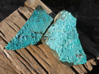 Natural Silica Chrysocolla On Dolomite Matrix Specimens x 2 From Congo