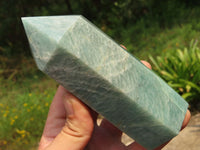 Polished Amazonite & Blue Spinel Crystals x 2 From Madagascar - TopRock