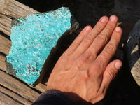 Natural Silica Chrysocolla On Dolomite Matrix Specimens x 2 From Congo