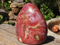 Polished Red Jasper Standing Free Forms  x 3 From Madagascar - Toprock Gemstones and Minerals 