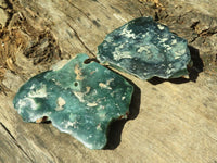 Polished Green Mtorolite / Emerald Chrome Chrysoprase Plates  x 2 From Mutorashanga, Zimbabwe - TopRock