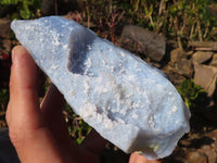 Natural Etched Blue Chalcedony Specimens  x 3 From Nsanje, Malawi