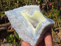 Natural Etched Blue Chalcedony Specimens  x 3 From Nsanje, Malawi