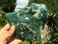 Polished Green Mtorolite / Emerald Chrome Chrysoprase Plates  x 2 From Mutorashanga, Zimbabwe - TopRock