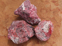 Natural Rosey Red Rhodonite Rough Specimens  x 6 From Zimbabwe - TopRock