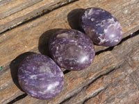 Polished Purple Lepidolite Mica Palm Stones With Rubellite In Some  x 20 From Ambatondrazaka, Madagascar - Toprock Gemstones and Minerals 