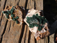 Natural Rare Ball Malachite On Drusy Quartz & Dolomite Matrix  x 2 From Kambove, Congo - Toprock Gemstones and Minerals 