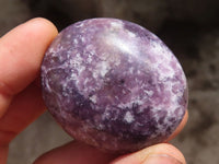 Polished Purple Lepidolite Mica Palm Stones With Rubellite In Some  x 20 From Ambatondrazaka, Madagascar - Toprock Gemstones and Minerals 