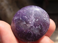 Polished Purple Lepidolite Mica Palm Stones With Rubellite In Some  x 20 From Ambatondrazaka, Madagascar - Toprock Gemstones and Minerals 