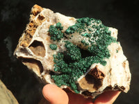 Natural Rare Ball Malachite On Drusy Quartz & Dolomite Matrix  x 2 From Kambove, Congo - Toprock Gemstones and Minerals 