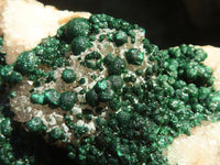 Natural Rare Ball Malachite On Drusy Quartz & Dolomite Matrix  x 2 From Kambove, Congo - Toprock Gemstones and Minerals 