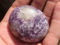 Polished Purple Lepidolite Mica Palm Stones With Rubellite In Some  x 20 From Ambatondrazaka, Madagascar - Toprock Gemstones and Minerals 