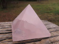 Polished Gemmy Pink Rose Quartz Pyramids  x 4 From Ambatondrazaka, Madagascar - TopRock