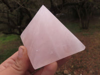 Polished Gemmy Pink Rose Quartz Pyramids  x 4 From Ambatondrazaka, Madagascar - TopRock