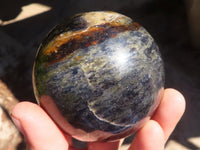 Polished Rare Iolite Spheres x 2 From Ambatofinandrahana, Madagascar