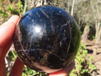 Polished Rare Iolite Spheres x 2 From Ambatofinandrahana, Madagascar