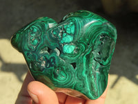 Polished Malachite Free Forms x 3 From Kolwezi, Congo